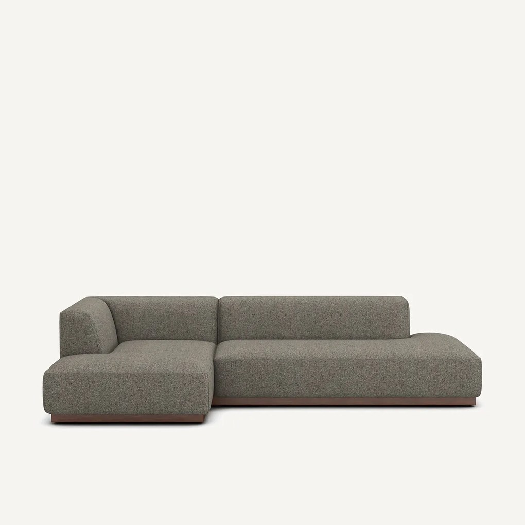 Bank met open linkerhoek in tweed, JACOPO