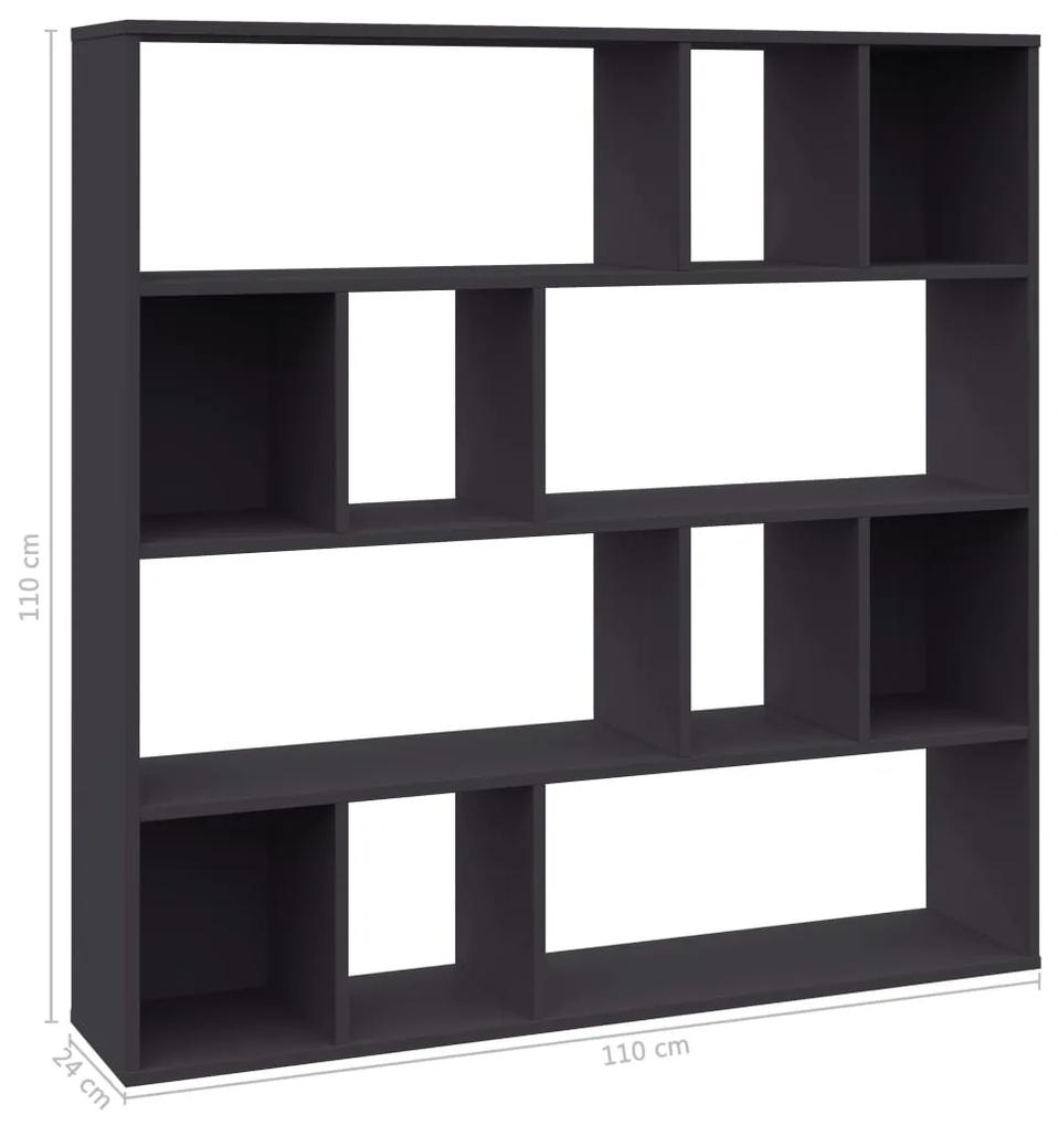 vidaXL Kamerscherm/boekenkast 110x24x110 cm bewerkt hout grijs