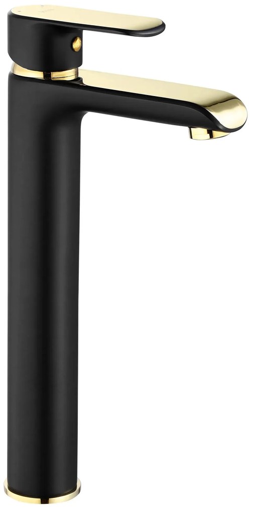 Wastafelkraan Rea Bloom Black/Gold High