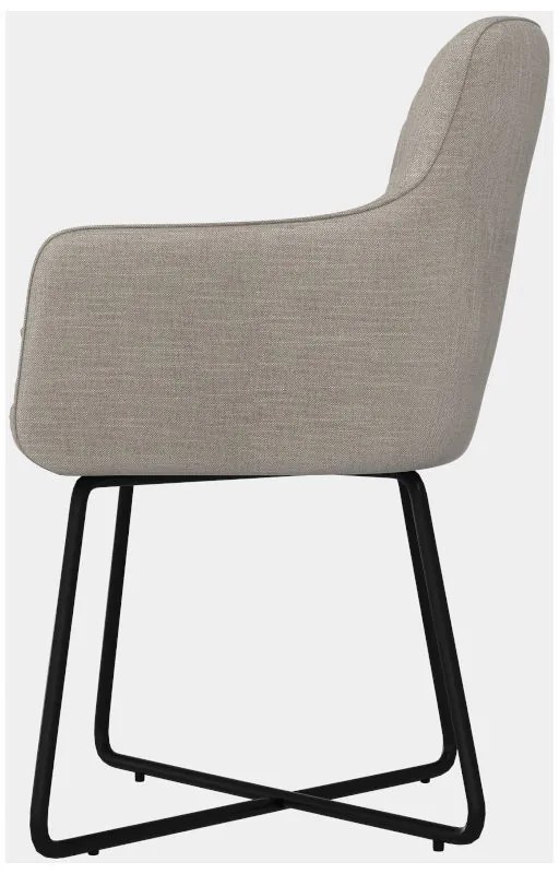 Eetkamerstoel - Arne - stof Bjorn grof geweven creme