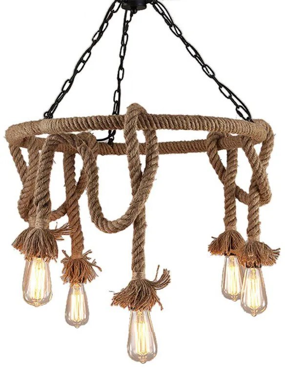 HANGLAMP RANDOL ROPE 5 E27 APP677-5CP