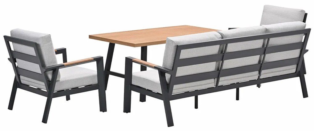 Garden Impressions Lissabon lounge dining set 4-delig stoel-bank - valley sand