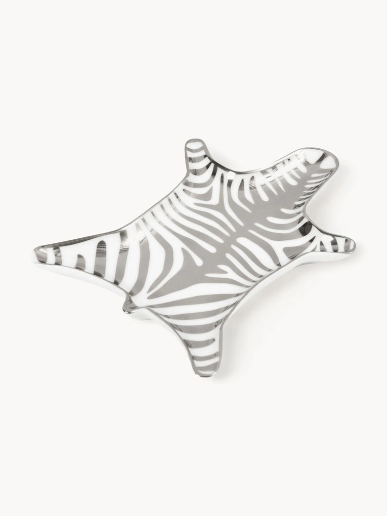 Designer sierschaal Zebra gemaakt van porselein