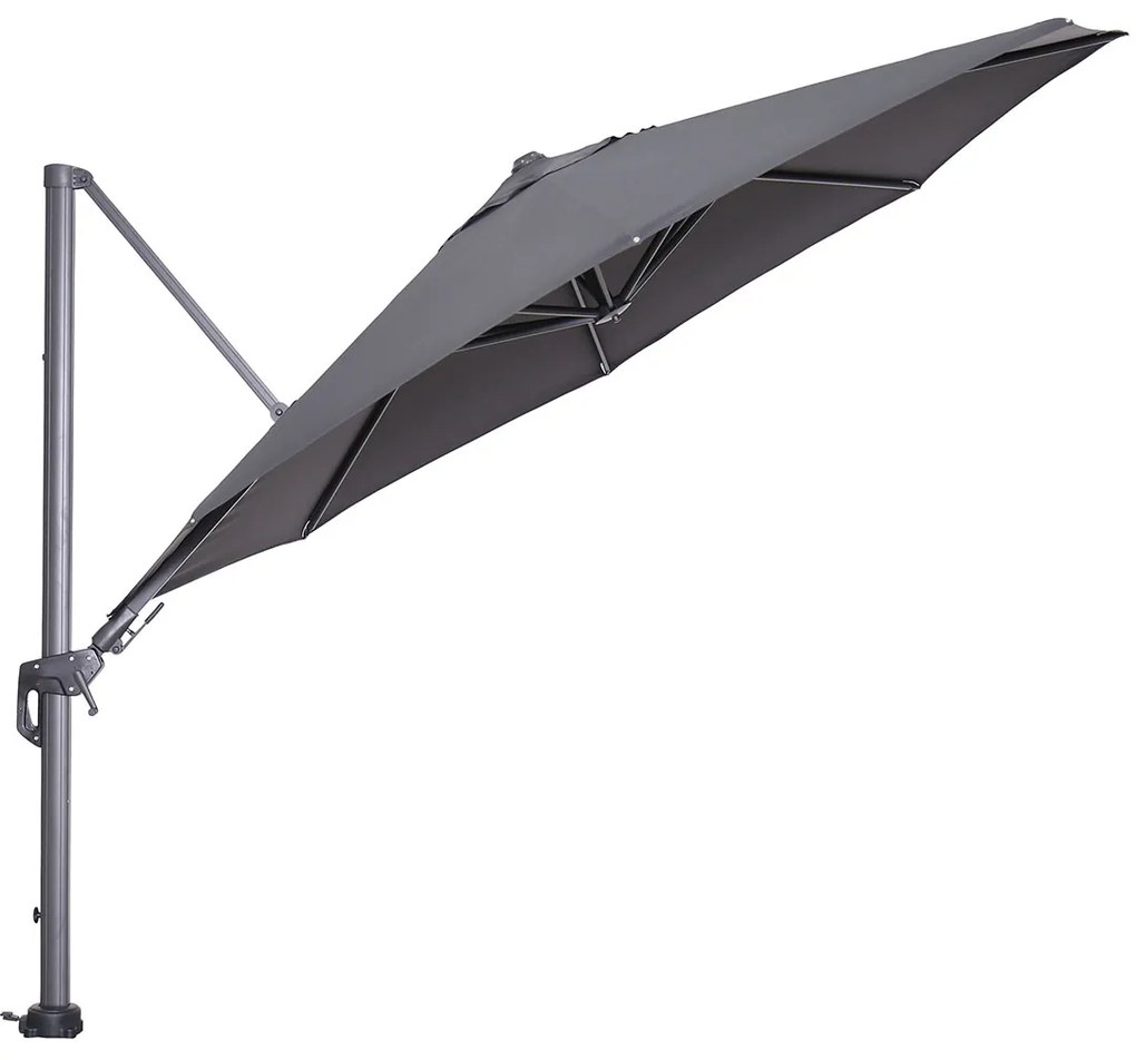 Garden Impressions Hawaii zweefparasol Ø350 cm - frame carbon black - doek donker grijs