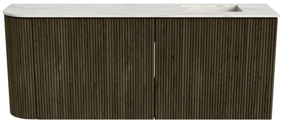 Mondiaz Joya DLux 100cm toiletmeubel ronding links shadow met wastafel faye rechts 1 kraangat ostra