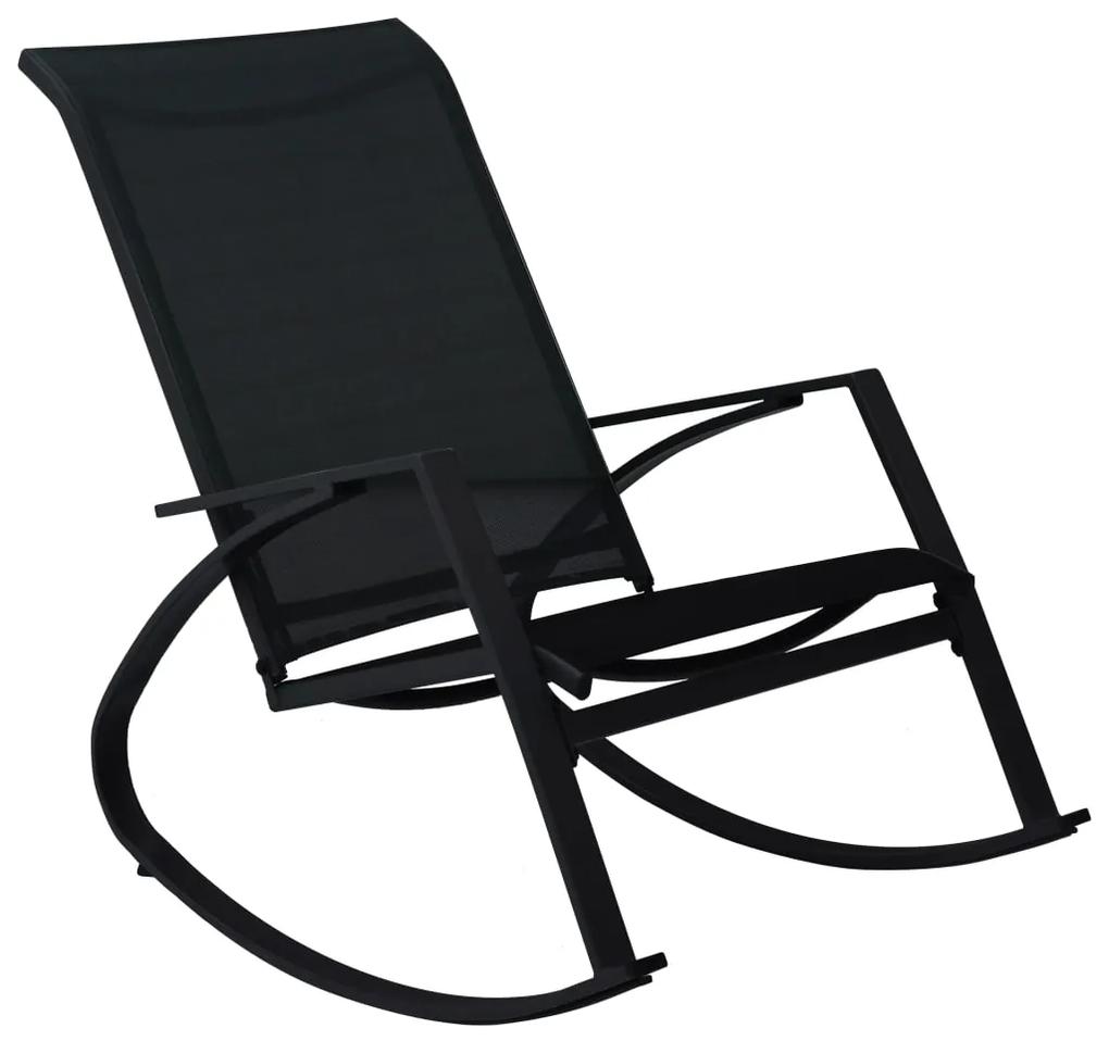 vidaXL Tuinschommelstoelen 2 st textileen zwart