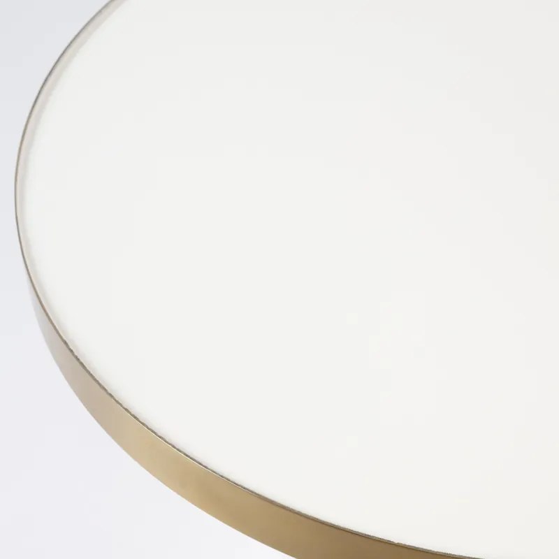 Zuiver Glam Salontafel Emaille Wit Met Goud - 60 X 60cm.