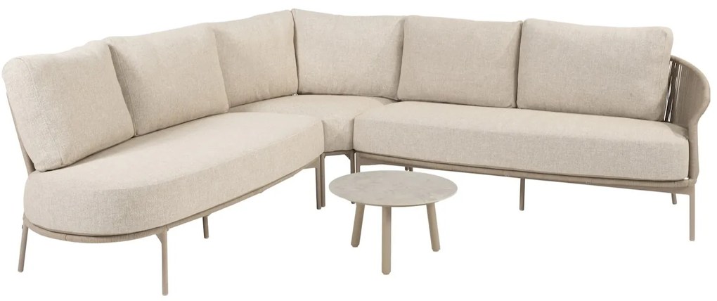 Florence hoek loungeset 4 delig latte rope Taste 4SO