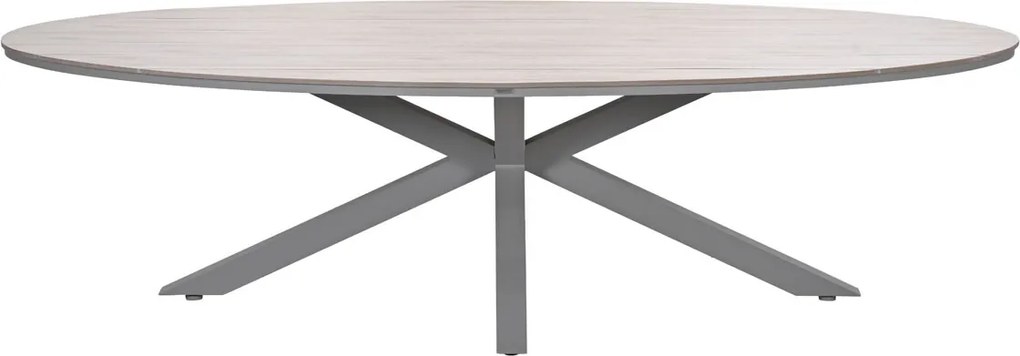 Garden Impressions Lucas tuinset 9-delig valley sand - Tulli tuintafel 280x140 cm - light teak vironwood