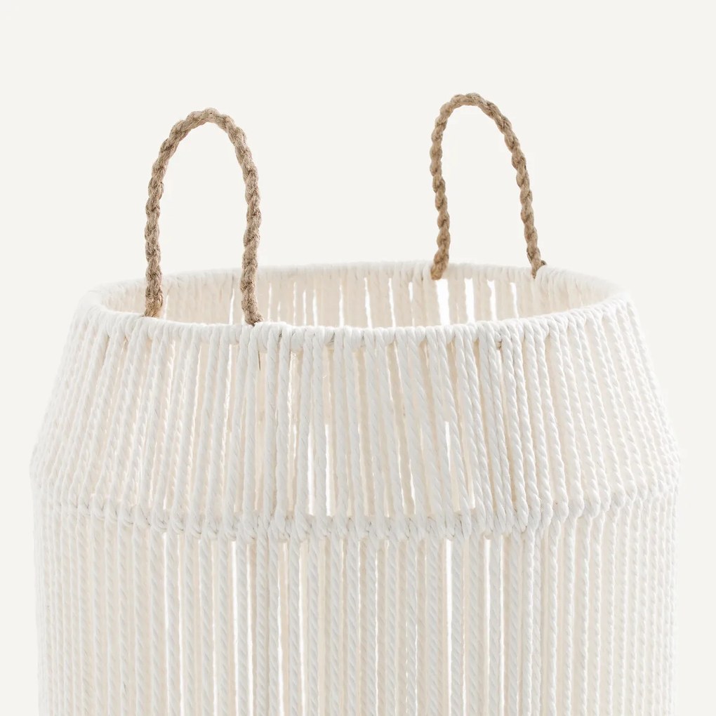 Ronde handgeweven katoenen mand, hoog model, FOLO