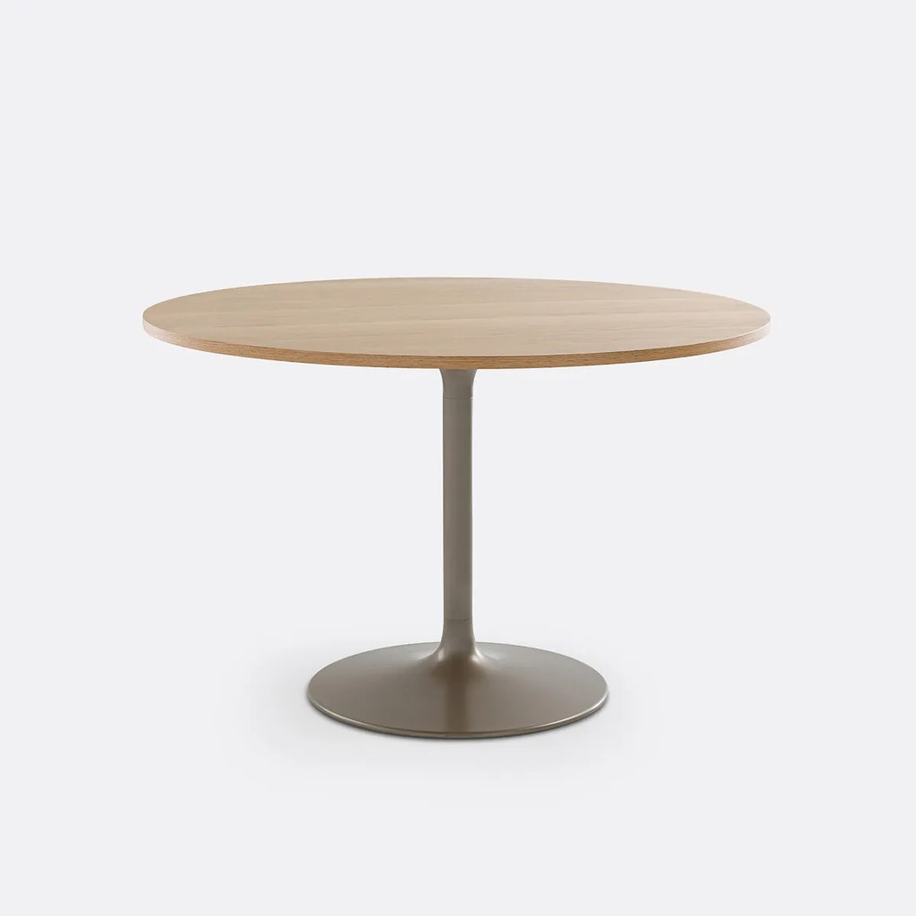 Ronde tafel 4/6 personen,  tulpvormige poot, Liliace