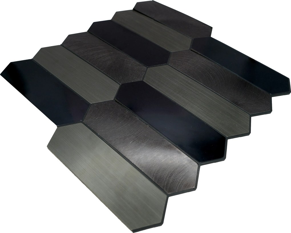 Zelfklevende Mozaïektegels Metaal | Picket Blauw | 28,2×27,3 cm | Keuken, Bad &amp; WC