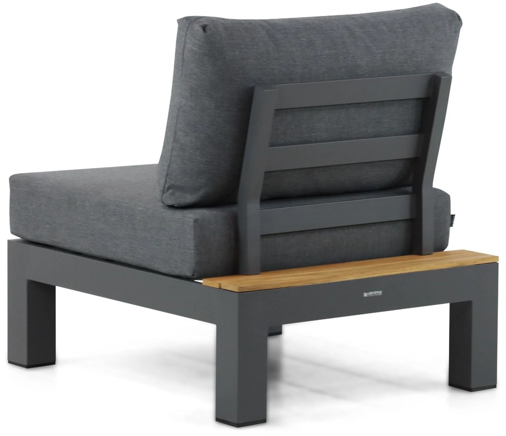 Loungeset 6 personen Aluminium/Teak Grijs Lifestyle Garden Furniture Vittoria