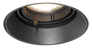 Set van 6 Moderne inbouwspot zwart GU10 rond trimless - Oneon