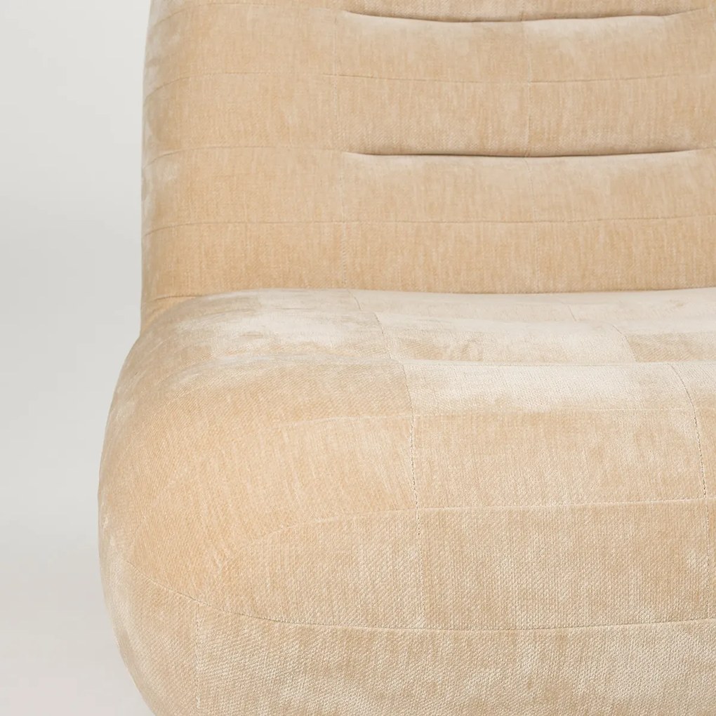 Dutchbone Wyatt Lounge Fauteuil Velours Beige