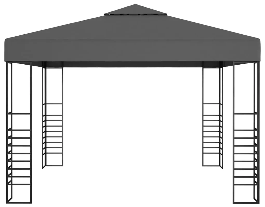 vidaXL Tuinpaviljoen 3x3 m antraciet
