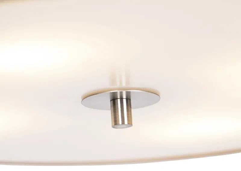 Stoffen Landelijke plafondlamp beige 50 cm - Drum Modern, Landelijk / Rustiek E27 rond Binnenverlichting Lamp
