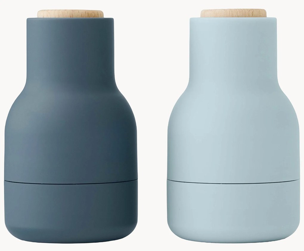 Kleine zout- en pepermolen Bottle Grinder met beukenhouten deksel, 2-delig