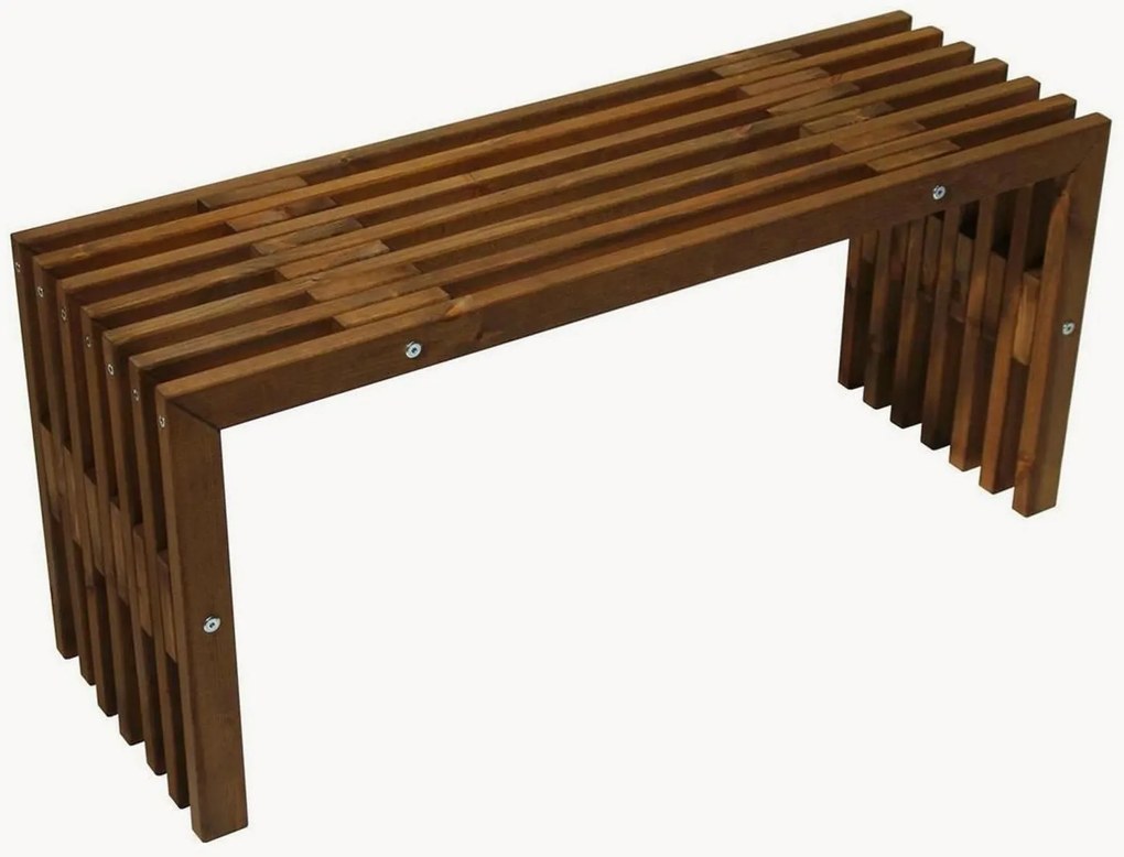 Handgemaakte zitbank D-Bench van grenenhout, geolied