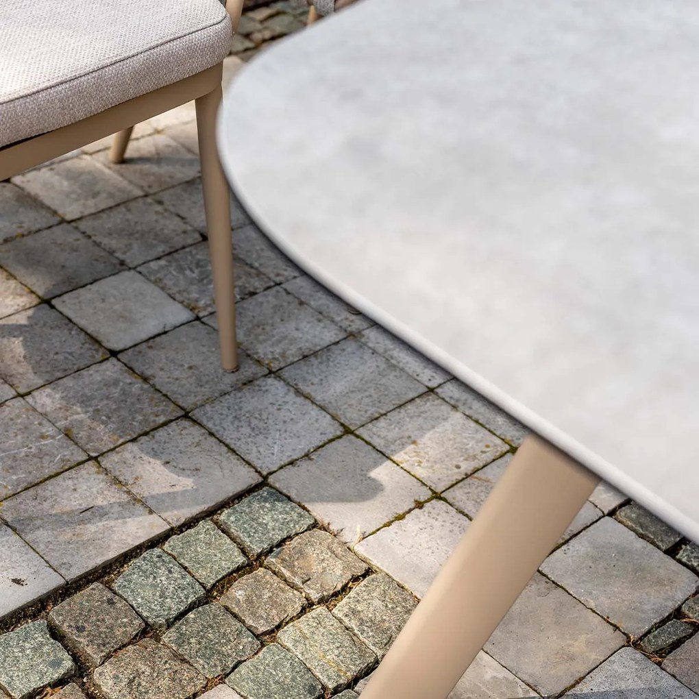 4 Seasons Manolo tuintafel 180x95 cm - latte - ceramic print