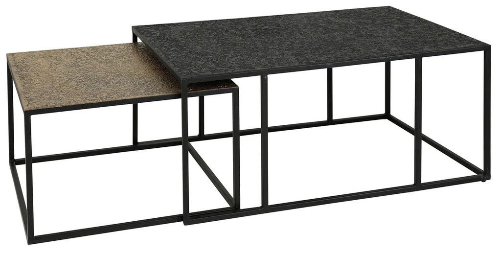 Metallic Salontafelset Rechthoekig - 90 X 60cm.