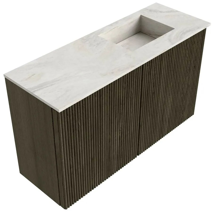 Mondiaz Joya DLux 70cm toiletmeubel shadow met wastafel faye rechts zonder kraangat ostra