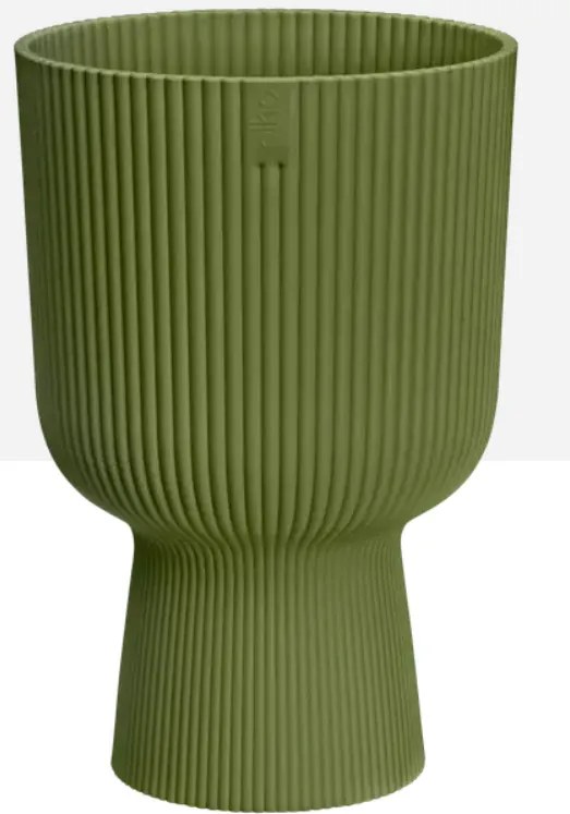Elho Vibes Fold Coupe 30 Bloempot -Ø 29.5 x H 44.7 cm - Varengroen - Gerecycled Plastic