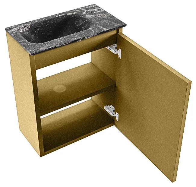 Mondiaz Ture DLux toiletmeubel 40cm oro met wastafel lava links zonder kraangat