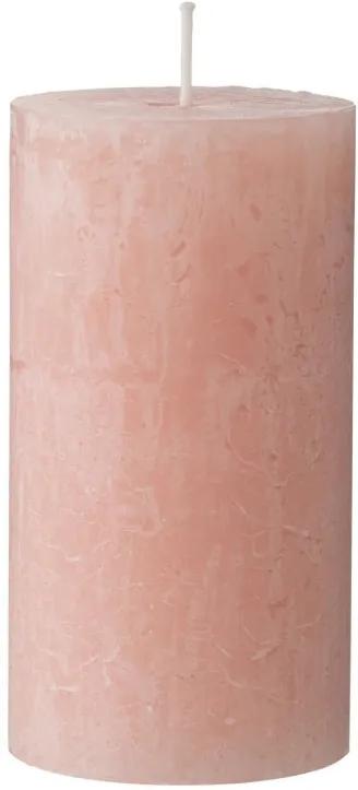 Rustieke Kaars 7 X 13 Cm (roze)