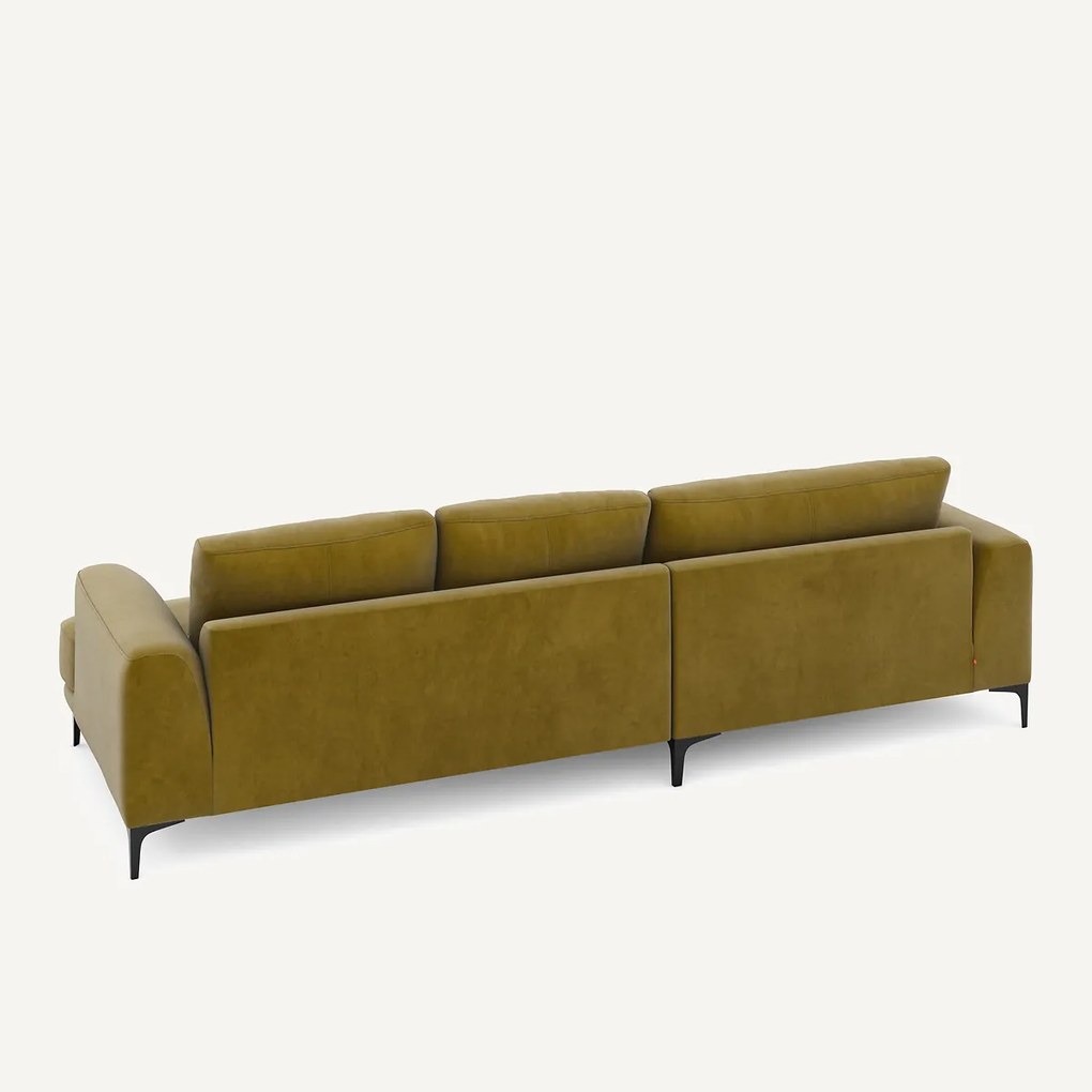 XL hoekbank links in fluweel, MARSILE