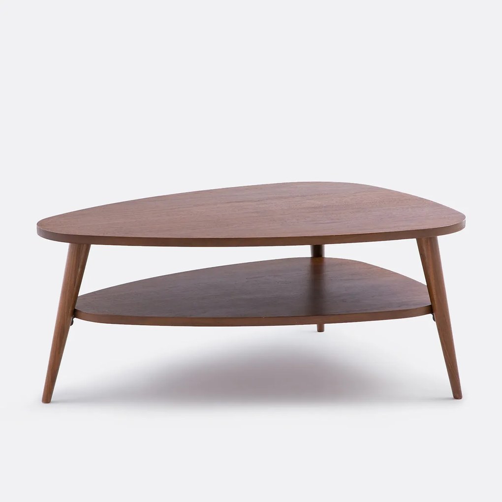 Vintage salontafel, dubbel blad, lengte 90 cm, Quilda