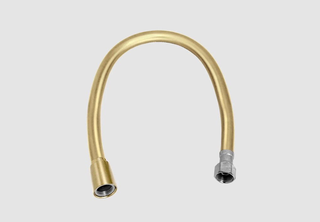 Clou aansluitslang 40cm 3/8" messing geborsteld PVD