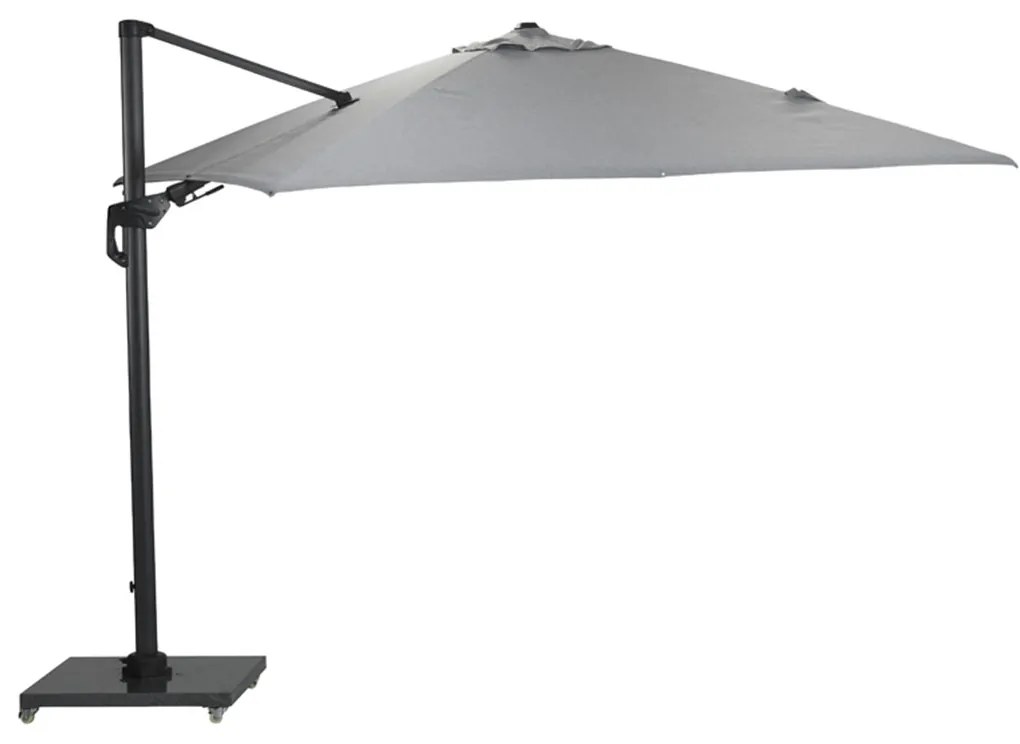 Garden Impressions Zweefparasol Hawaii Deluxe 300x300 - donker grijs - licht grijs