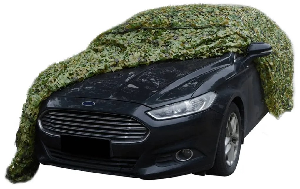 vidaXL Camouflagenet met opbergtas 2x7 m groen