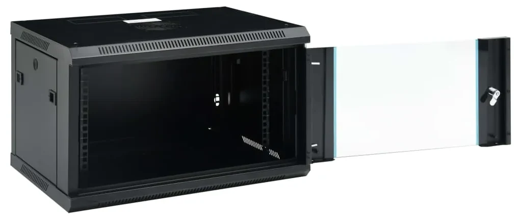vidaXL Netwerkkast voor aan de muur 6U 19" IP20 600x450x375 mm