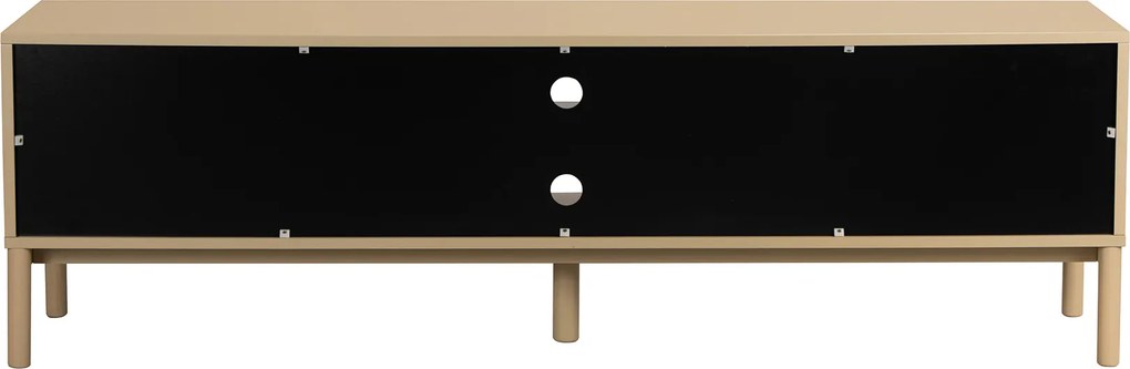Mat Beige Tv-meubel Met Ribbels - 180x40x55cm.