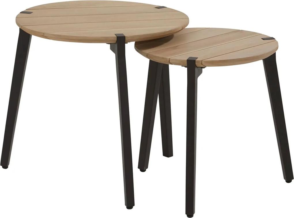 4 Seasons Outdoor Gabor coffee table teak 45 cm ø Alu legs (H 45 cm)