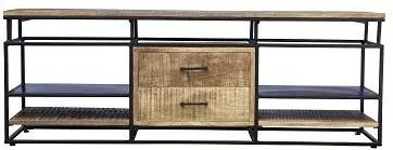Dimehouse | TV Meubel Pasadena breedte 160 cm x diepte 40 cm x hoogte 57 cm bruin tv-meubels hout, metaal kasten meubels | NADUVI outlet