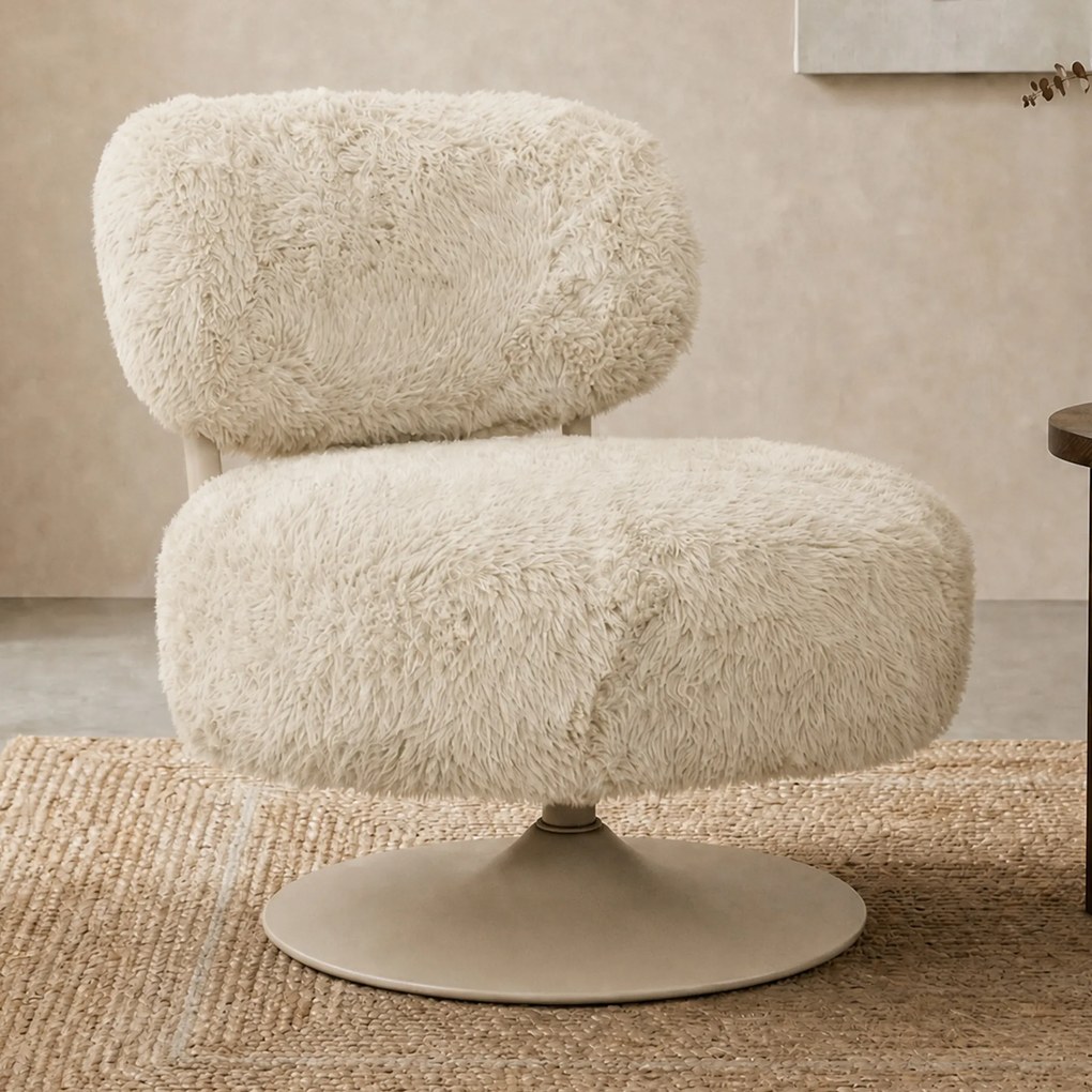 Fauteuil Draaibaar Beige