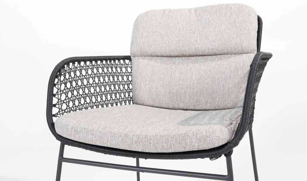 4 Seasons Outdoor Aprilla dining chair antraciet * Sale *      zwart weerbestendig