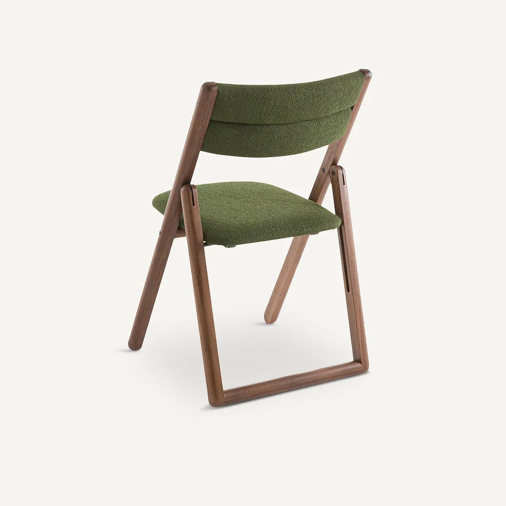 Camminata klapstoel van walnotenhout, ontwerp Emmanuel Gallina