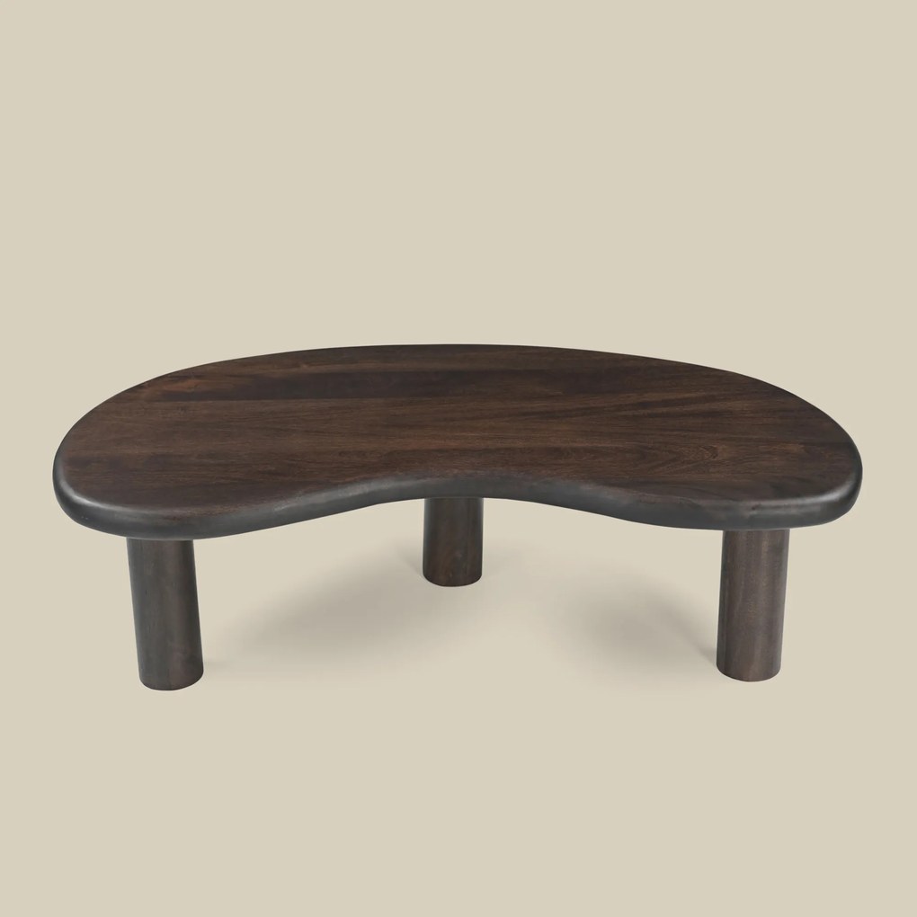 Salontafel Hout Organische Vorm - 120 X 60cm.