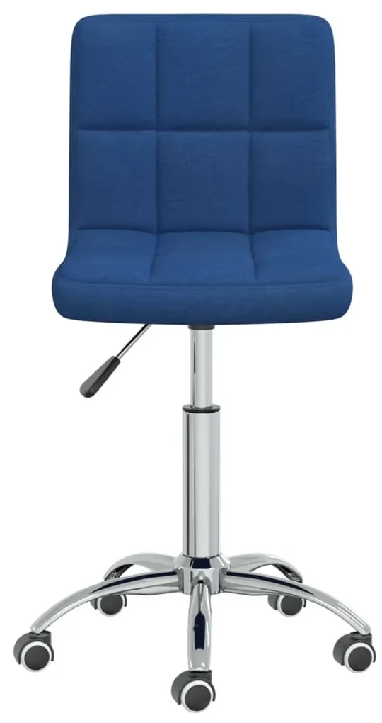 vidaXL Eetkamerstoel draaibaar stof blauw