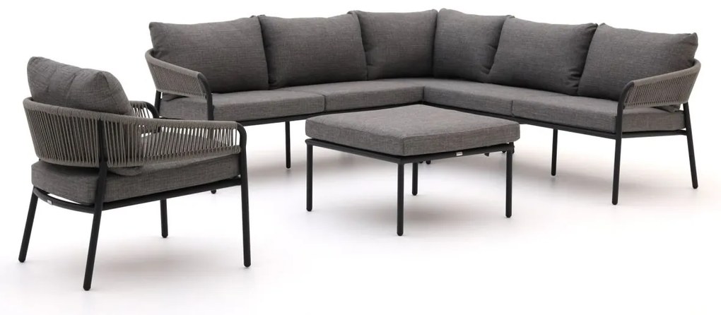 Hoek loungeset Bellagio  | 6 personen | Loungeset Grijs | Hoekbank Aluminium | Kees Smit Tuinmeubelen