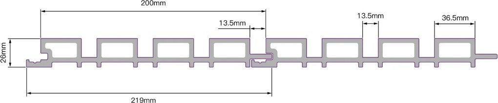 Buitenpanel Berk 290cm | Gevelbekleding | Tuin | 3D Houtnerf