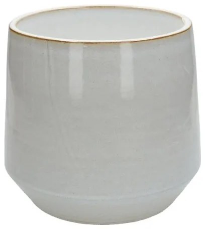 Bloempot, steengoed, wit,Ø 21 cm