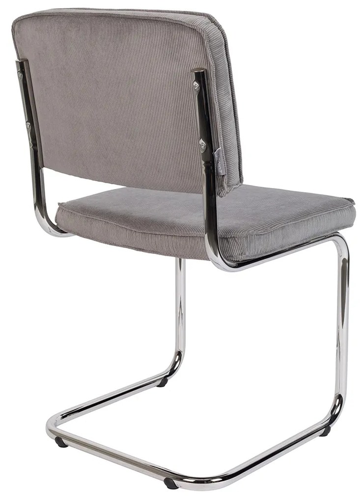 Zuiver Ridge Rib Eetkamerstoel Rib Retro Lichtgrijs