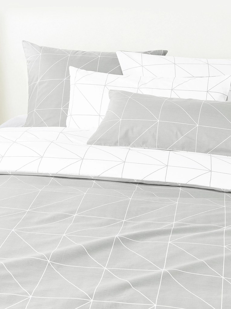 Katoenen dekbedovertrek Marla met patroon