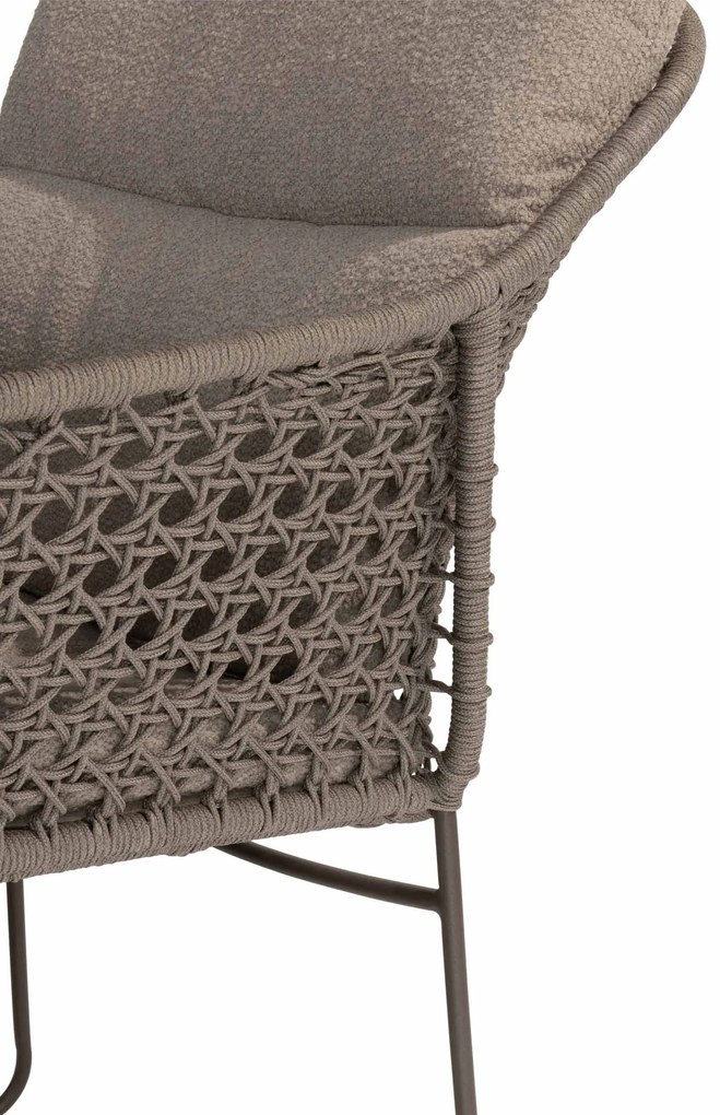 4 Seasons Outdoor Moretti dining set terre met Prado tafel terre met teak blad Ø 160 cm * Sale * Tuinset bruin weerbestendig