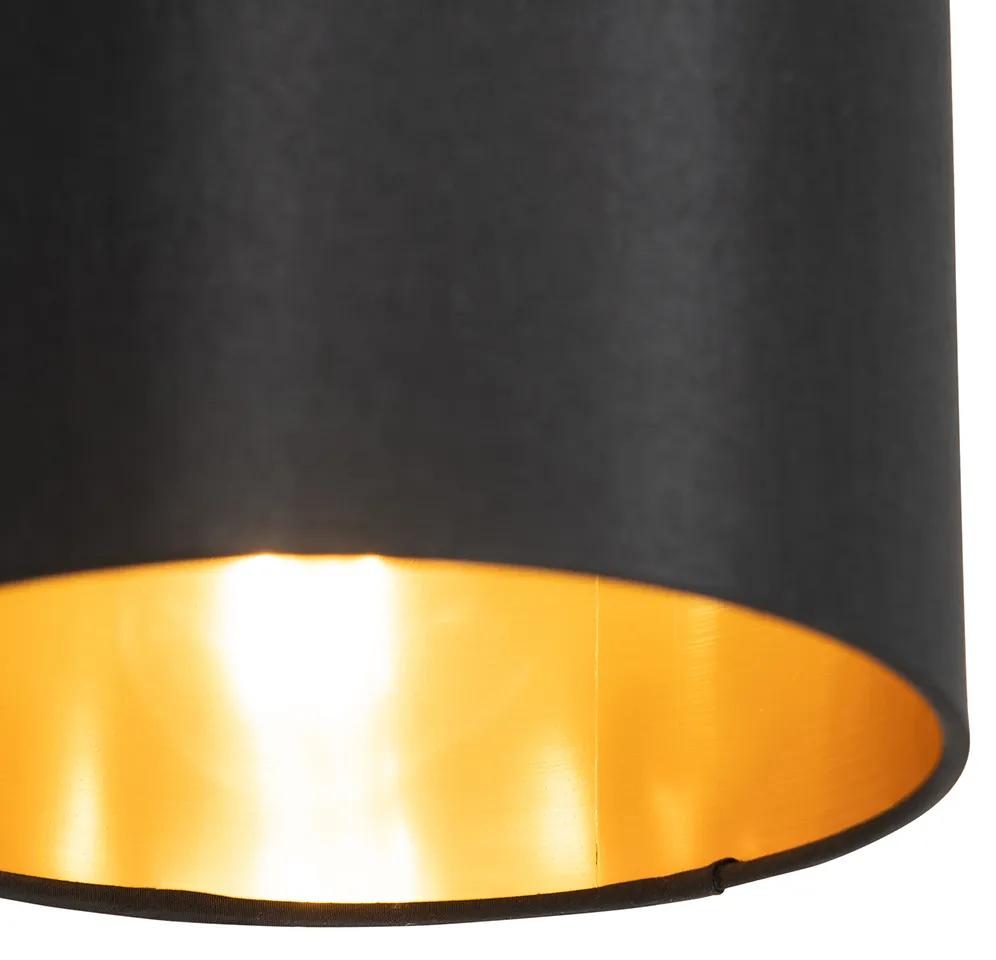 Moderne tafellamp zwart met gouden binnenkant - Lofty Modern E27 Binnenverlichting Lamp